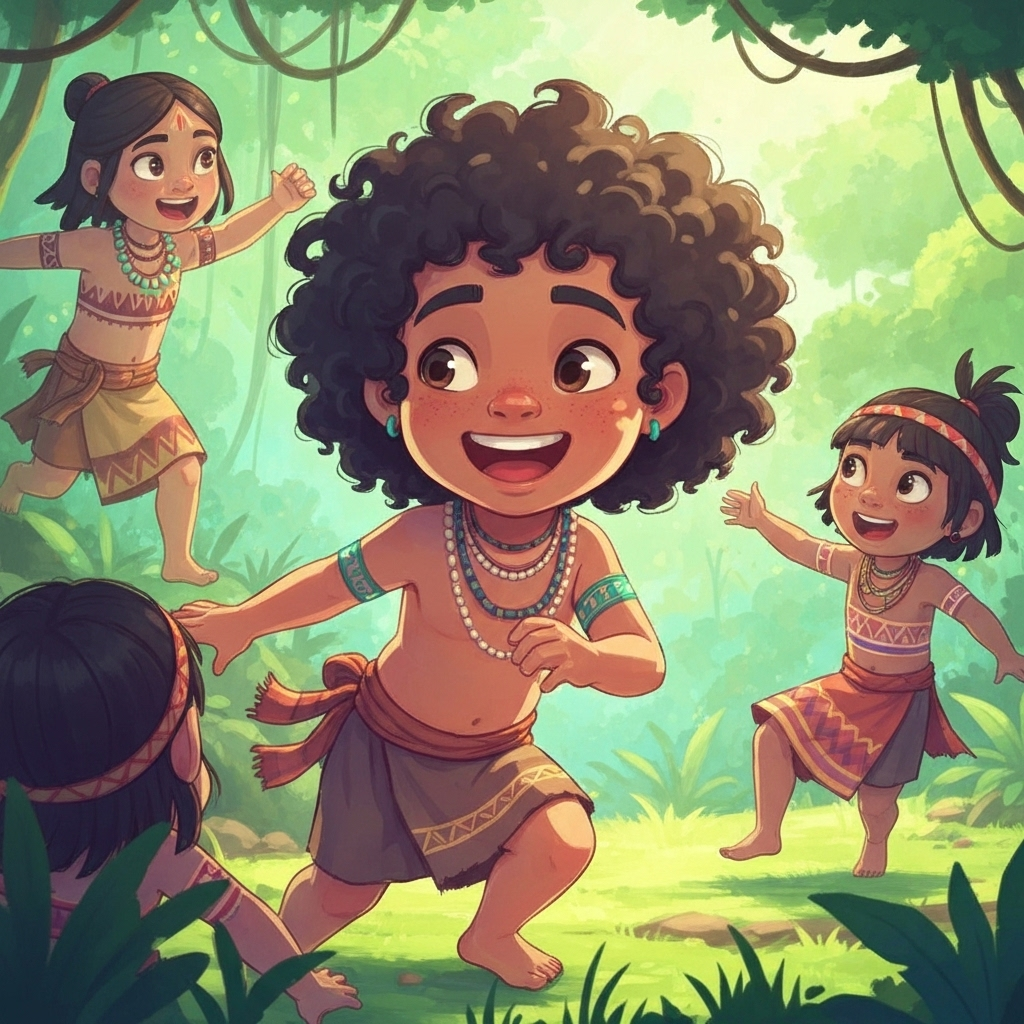 Healthy child playing